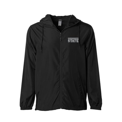 Sorority Letters Shop Mississippi State University Lightweight Windbreaker Jacket embroidered with MISSISSIPPI STATE