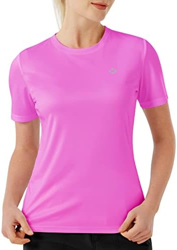 NAVISKIN Women's Quick Dry Rash Guard Shirts UPF 50+ Sun Protection Short Sleeve Shirts Strawberrry Size XL