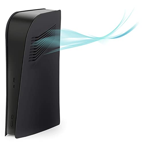 PS5 Digital Edition face plate with vented shell (black)
