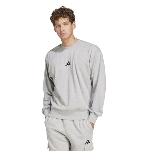 Image of adidas Mens Cotton M Feelcozy Swt Crew Neck Sweatshirt