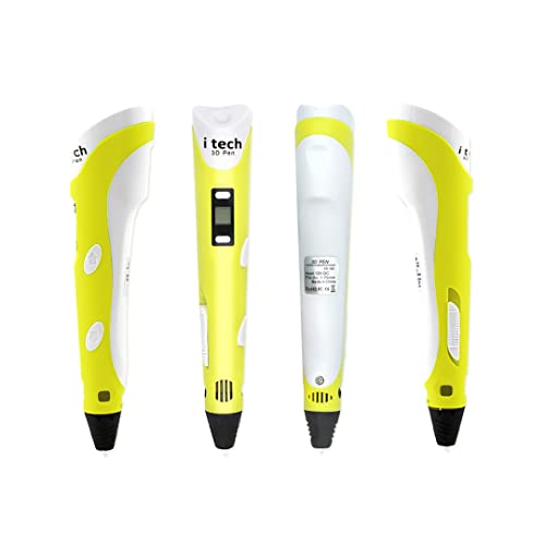 New-i-tech-Kids-Friendly-Magic-3D-Pen-2023-Super-value-Pack-Yellow-by-WOL3D