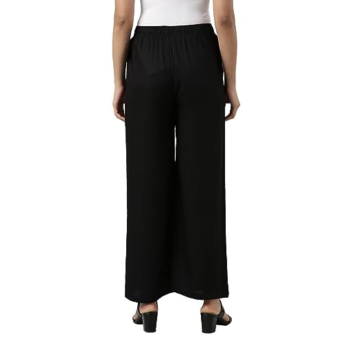 Image of Fancy Star Women Super-Combed Cotton and Rayon Solid Full Length Regular Palazzo