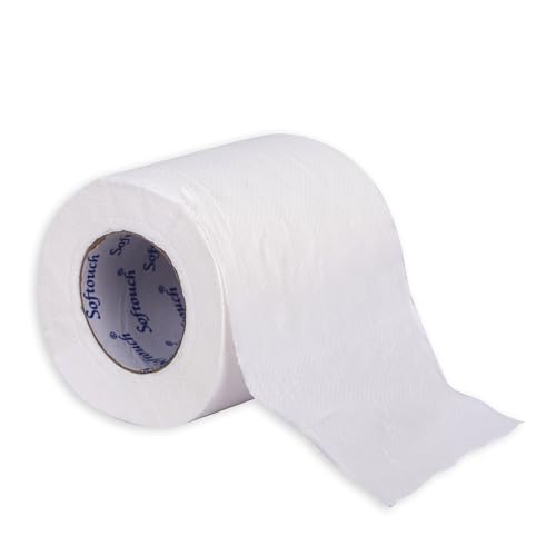 Image of Softouch 3 Ply Toilet Paper Tissue - 4 Rolls (375 Sheets Per Roll) (Pack of 2)