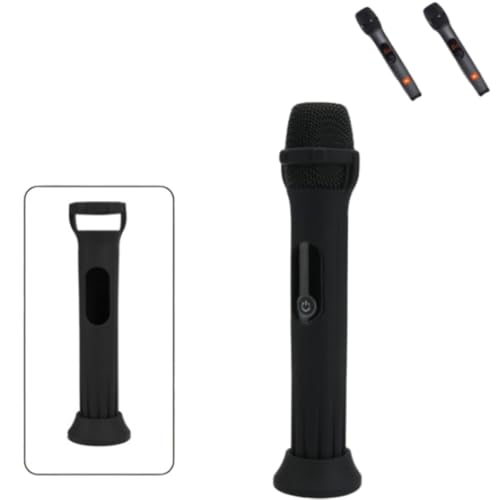 JBL Wireless Microphone 対応ケース カバー シリコンケース 保護 台座付きの柔軟滑り止め転倒防止保護カバー、ワイヤレスマイク付属品、ワイヤレスマイクに適している