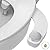 Bidet Attachment for Toilet - WITHLENT Left Hand Bidet Ultra-Slimt Non-Electric Dual Nozzle (Frontal & Rear Wash) Adjustable Water Pressure, Water Bidet Toilet Seat Attachment,Easy to Install (Silver)