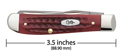 Image of Case WR XX Pocket Knife Pocket Worn Old Red Bone Mini Trapper Item #784 - (6207 SS) - Length Closed: 3 1 /2 Inches