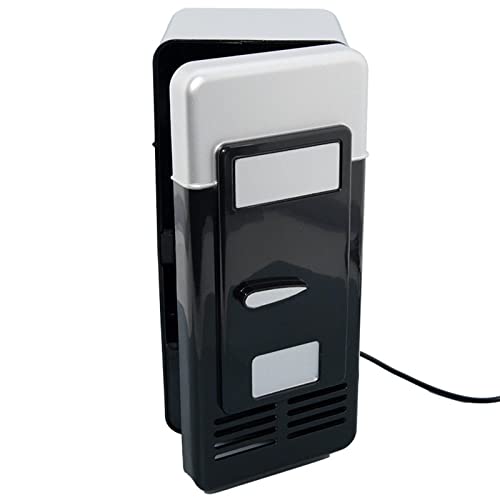 Lina Trading USB Mini Car Refrigerator Warmer Bar Portable for 1 Can Desktop Bedroom Black