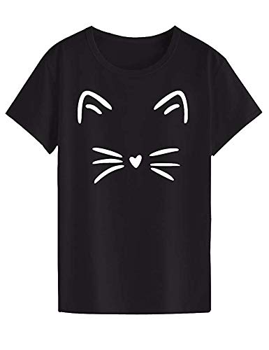 Buy PALAY Women's Cotton T Shirt - Meow 