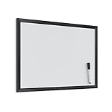 U Brands Magnetic Dry Erase Board White Board, 24' x 18' Inches, Black Wood Frame (307U00-01)
