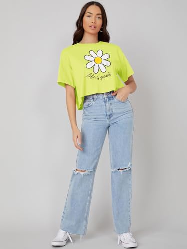 Image of KOTTY Women's Letter Print Oversized Fit T-Shirt