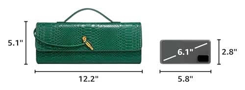 Bolso de cuero para mujer con estampado cocodrilo miniatura 3