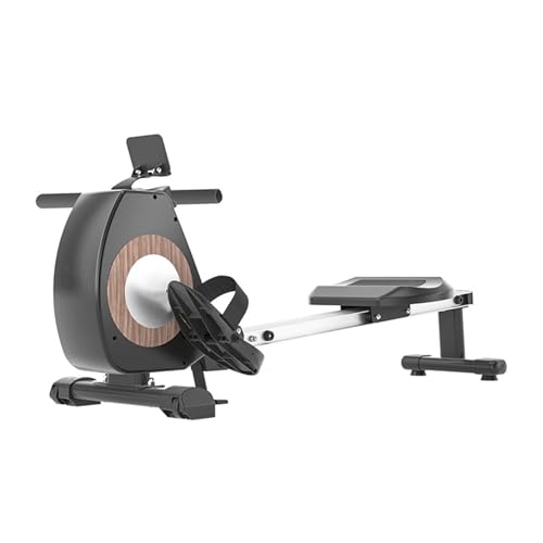 Rameur magnétique pour cardio à domicile avec 8 niveaux de résistance, design rail coulissant, support de tablette et moniteur LCD, supporte jusqu'à 158,8 kg, connectivité par application