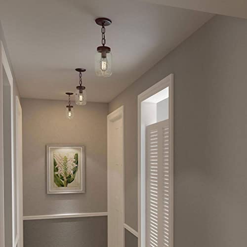 Lnc Flush Mount Light Fixture,Farmhouse Mason Jar Pendant A03220, Single Ceiling #TOP3
