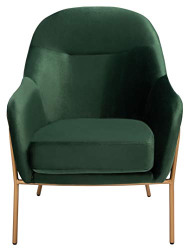 Sillón clásico terciopelo verde miniatura 1