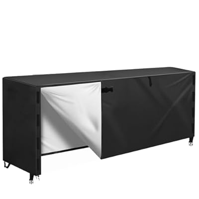 Neween 8ft Firewood Log Rack Cover, Waterproof Weatherproof Oxford Indoor Outdoor Firewood Cover Weather Resistant Fire Wood Storage Holder Cover with Openable Front Flap and Hook Loop Tape, Black