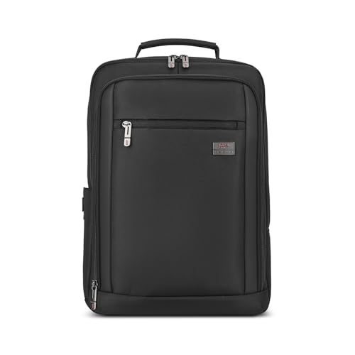 VIP VOGUE 17 Inch Compatible Laptop Backpack 27L + 5L Expandable | Water-Resistant with 3 Compartments | Padded Laptop Sleeve, Side Bottle Pocket | Office & Travel Backpack for Men & Women (Black)