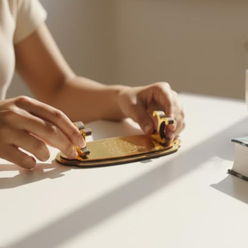 Image of Magic Wand Stand - Merchandise For Wand - Gold Finish Display Stand For Magic Stick - HP Gifts and Accessories For Fans (Wood Stand - Golden)