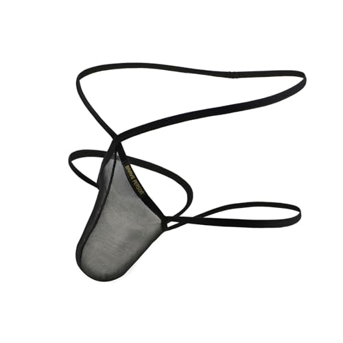 Evankin Men's Thong Underwear Revealing Buttocks Sexy Playful Underwear Breathable Mesh U-Shaped Thong Leg Straps Jockstrap