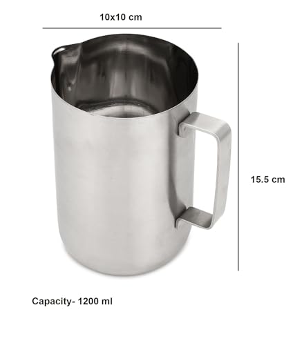 Image of Dynore Stainless Steel Delux Milk Jug Matt Finish -1200 ml
