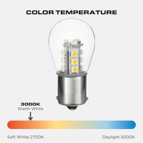 Lámpara LED interior BA15S 1156 12V 3000K 2 Pack miniatura 5