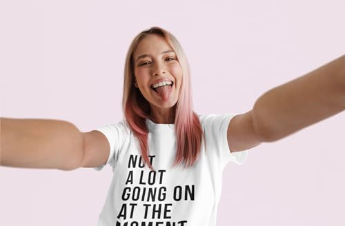 HotScamp Not A Lot Going On at The Moment Shirt - Unisex Kids Teens and Adults T-Shirt - Country Music Star Concert Tour 9-11 Years White