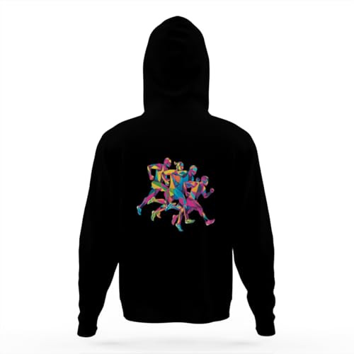 Running Geometric Modern Artistic Gym Fitness Hoodies for Teen Girls Boys Lightweight Kangaroo Pocket Sweatshirt4
