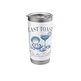 Last Toast On The Coast Bride Team Beach Bachelorette Party Stainless Steel...
