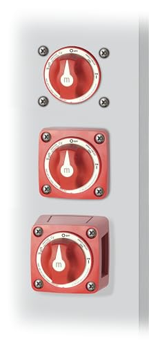Image of Blue Sea Systems On /Off Battery Isolator Switch With Locking Key, Red, 6006 m‑Series