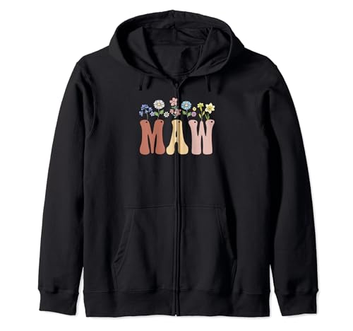Maw Gifts Women Wildflower Floral Design Maw Sudadera con Capucha