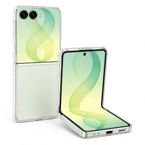 Image of amazon basics Transparent Clear Case for Samsung Galaxy Z Flip 8, Slim Shockproof Hard PC Back Protection Cover (Clear)