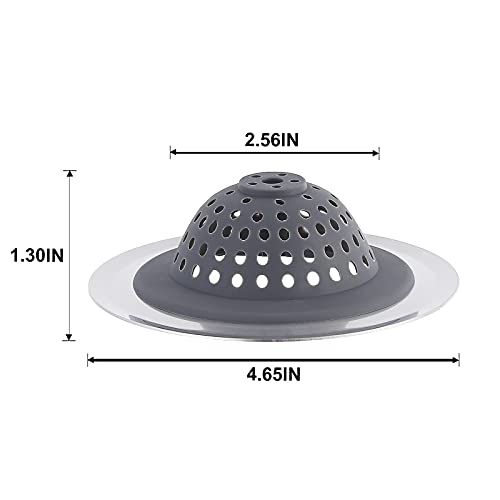 Silicone Kitchen Sink Drains Strainer, Wide Rim 4.65" Diameter (2 Pack) #TOP1
