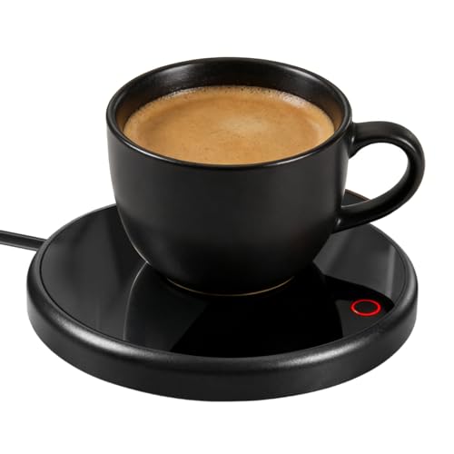 Mug Warmer - Electric Temperature Control Beverage Thermostat Coaster | Coffee Warmer Plate | for Table Kitchen Apartment Dormitory Tea Drink Cafe