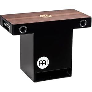 Meinl Percussion Pickup Slaptop Cajon Box Drum con cajas internas y puertos de sonido de proyección hacia delante, no fabricado en China – superficie de juego de nogal, PTOPCAJ2WN