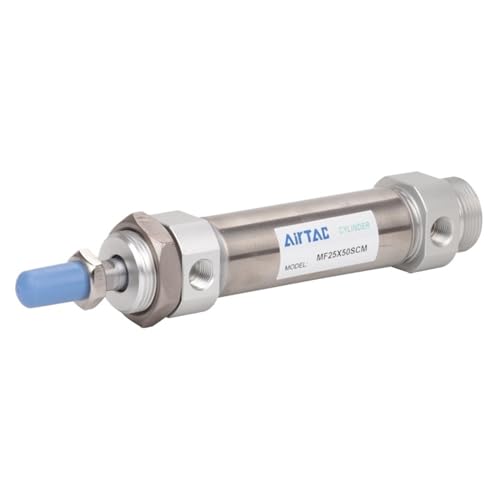 Vérin pneumatique mini cylindre d'air MF20 inox à course variable 25-200mm - 2