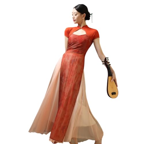ROYAL SMEELA Ensemble de Qipao Moderne pour Femmes,Robe Cheongsam Chinoise Femme, Haut + Culottes