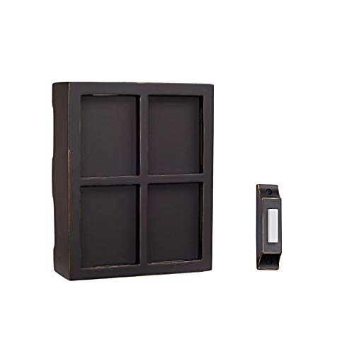 Up To 60% OFF Craftmade K12015 Doorbell and Chime Kit, Includes Die-Cast Builder's Surface Mount Lighted Doorbell LED Push Button and Designer Mission Style Door Chime, Antique Bronze