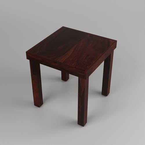 Image of Solid Sheesham Wood 2 Seater Dining Table Set with Chairs for Dining Room | Living Room | Home & Office | Hotels Restaurant & Cafe (2 Seater, Walnut Finish)