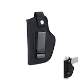 Mirhua ナイロン製 腰掛け式 装備 ホルスター 左右対応 フック付 ホルスター ハンドガン 小型拳銃対応 （ブラック）