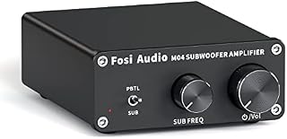 Fosi Audio M04 Subwoofer Stereo Amplifier 100Watt 2-8ohm Mono Channel Class D Amp Home Theater Power Amp for Passive Speakers Subwoofer