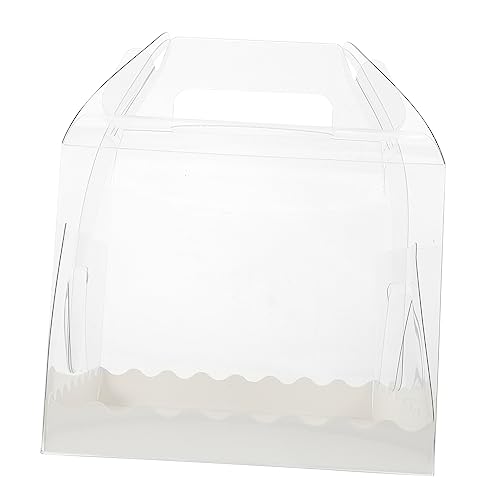 JECOMPRIS 10Pcs Transparent Cake Boxes Lightweight Plastic Cake Carrier for Bakeries and Home Use for Treats and Sweets Packing