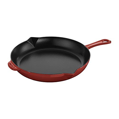 STAUB - Sartén de hierro fundido, 30,5 cm, color cereza