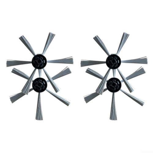 Honseadek Cepillos laterales de repuesto compatibles con SilverCrest M690, para aspiradoras robot WAP W310, paquete de 4 accesorios de limpieza de esquinas de nailon