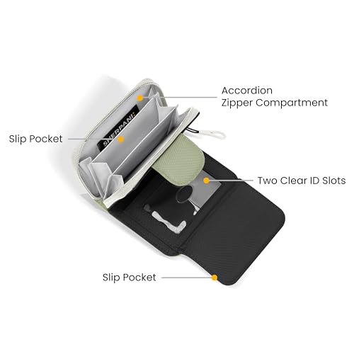 Image of Sherpani Barcelona, Nylon Bifold Zipper Pocket Wallet for Women, Travel Bag, RFID Protection