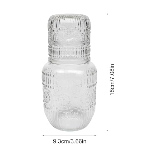 Jarra de agua para mesita de noche, solución cómoda para servir leche, té y jugo sin derrames 6