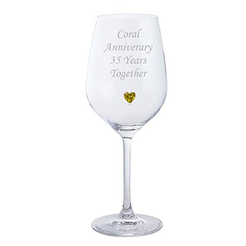 Verres à vin en cristal Dartington : élégance pour vos 35 ans de mariage
