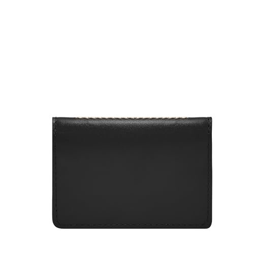 Image of Fossil Men's Westover Leather Slim Minimalist Snap Bifold Wallet, Black (Model: ML4642001)