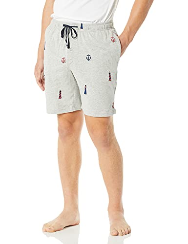 Nautica Men's Soft Knit 100% Cotton Elastic Waistband Sleep Lounge Short