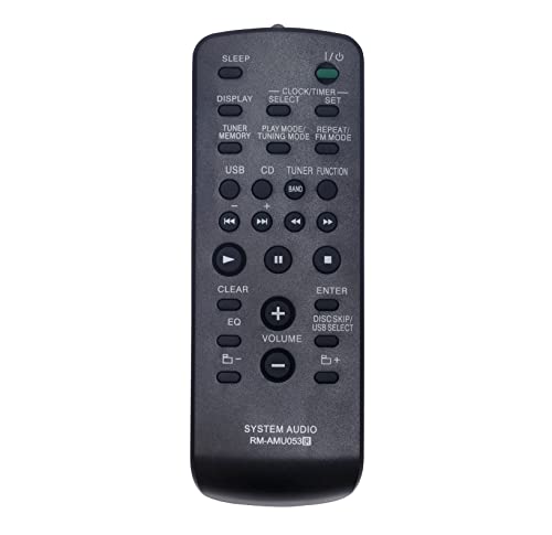 AULCMEET RM-AMU053 Replacement Remote Control Compatible with Sony Micro Hi-Fi Component System HCD-GX555 MHC-RG490S HCD-EC68 MHC-EC78 RM-SC3 MHC-GN880 HCD-RG222 MHC-GX355