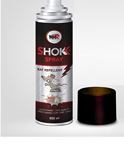 Shokk Powerful Rat Repellent Spray for Cars Bike Spray Highly Effective Lasts Long 150 ml Pack (4)