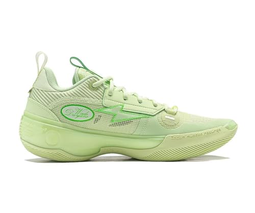 Image of LI-NING Way of Wade 10 Avocado Men Basketball Shoes Lining Anti-Slip Professional Shock Absorption Sneakers Sports Shoes Grass Green US 9.5